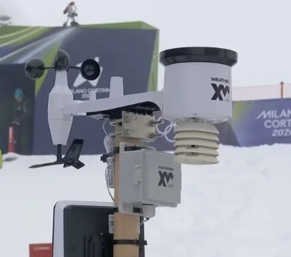 WeatherXM station deployed at the alpine skiing venue of Milano Cortina 2026
